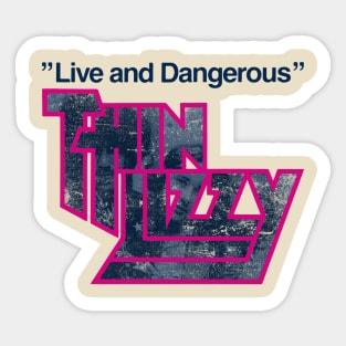 thin lizzy distressed graphic Sticker